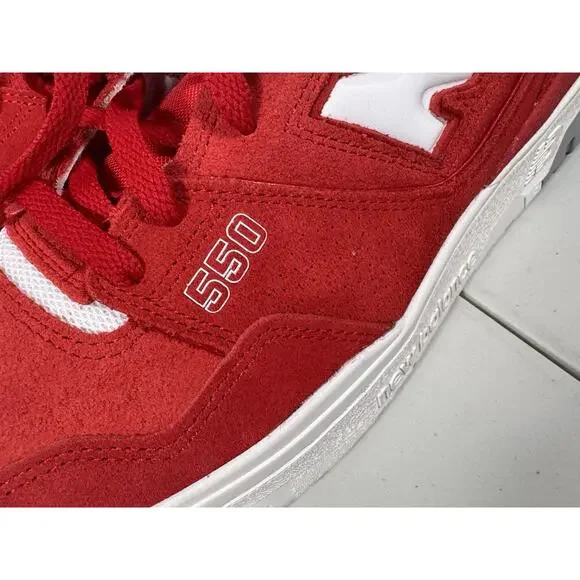 New Balance 550 Suede Team Red BB550VND Men display picture 1